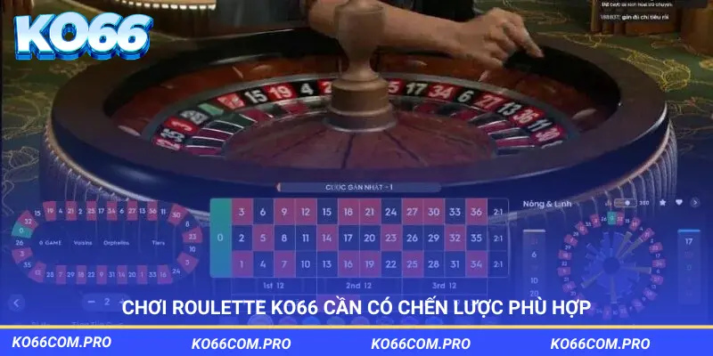 Chiến lược chọn cửa cược Roulette KO66 phù hợp