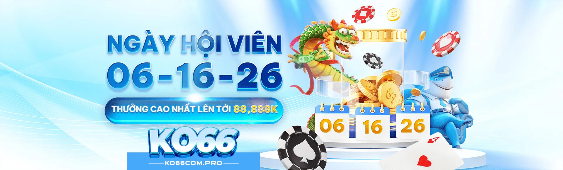 KO66 tặng hội viên cược thưởng khủng 88%